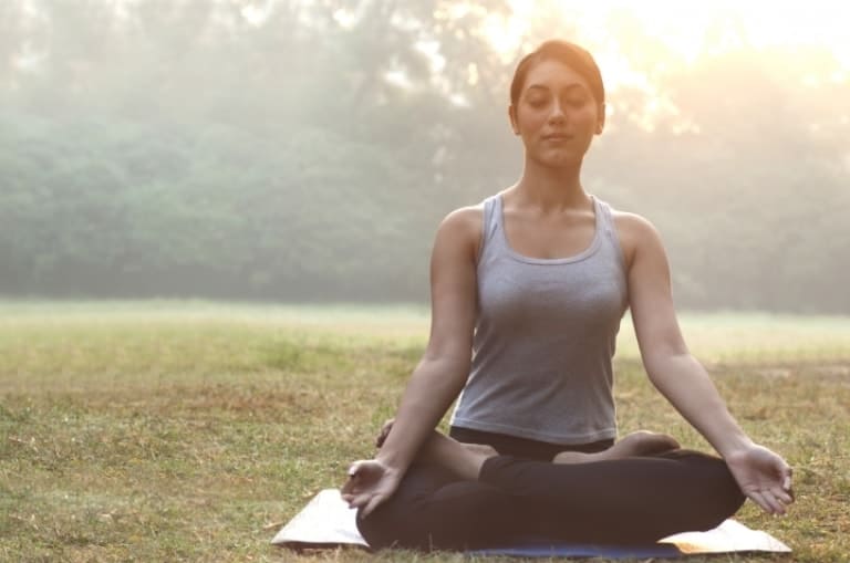 meditating girl