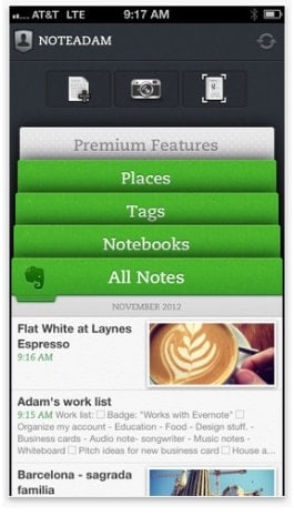 evernote screenshot