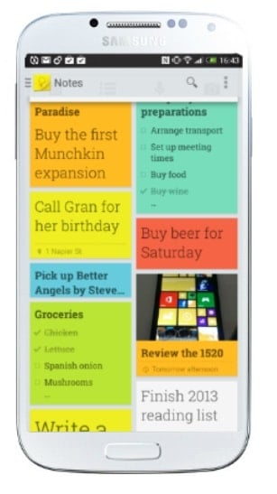 google keep screenshot