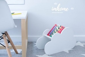 cloud book caddy for kids