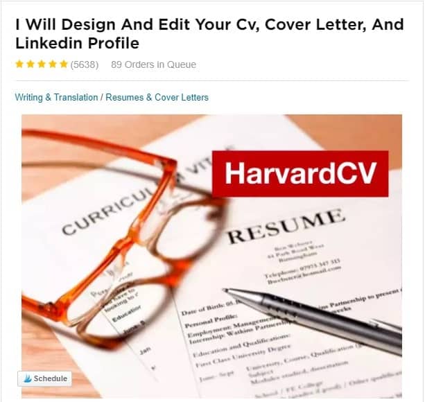 cover letter work on fiverr