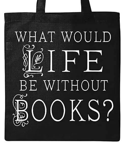 book lover tote bag with a quote