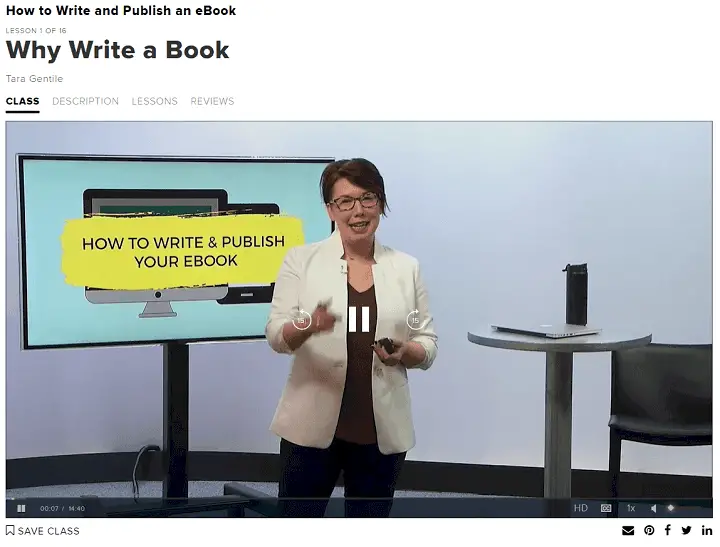 why write a book online course screenshot