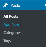 adding a new post in wordpress