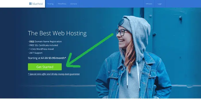 bluehost get started