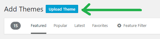 uploading a new wordpress theme