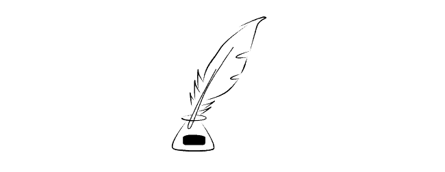 a feather and ink - decorative image