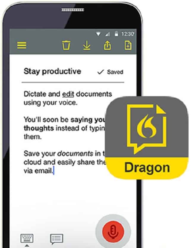 dragon naturallyspeaking 12 android app