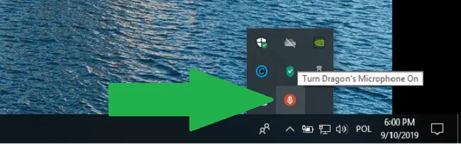 dragon app in desktop tray