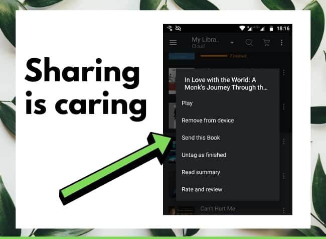 how to share a book on audible