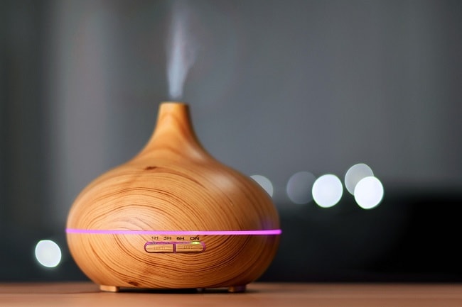 humidifier made of wood on office desk