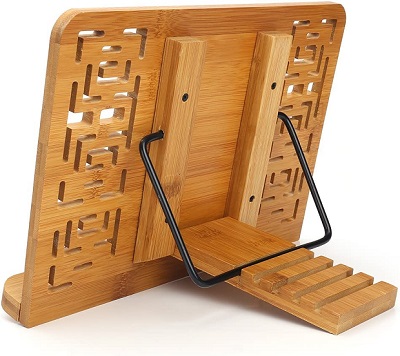 bamboo wooden book easel
