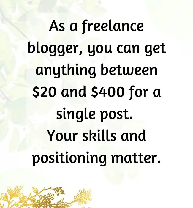 potential earnings for freelance bloggers