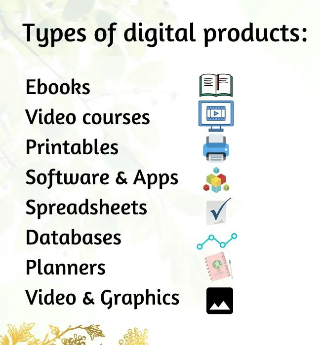 types of digital products