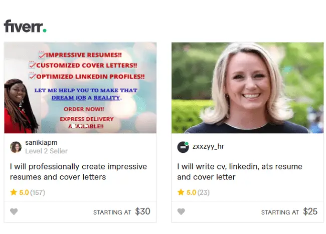 cover letter work on fiverr