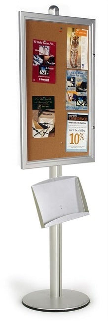 corkboard with literature holder