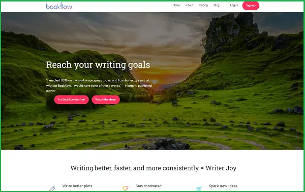 bookflow landing page