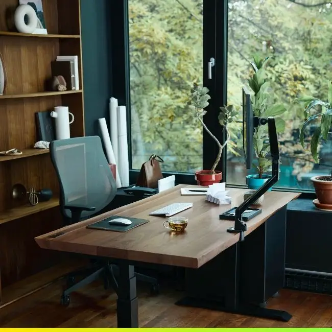 beautiful home office freelance workspace