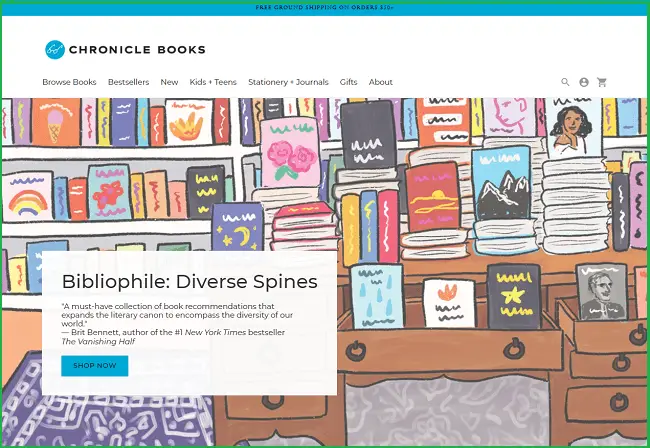 Chronicle Books landing page