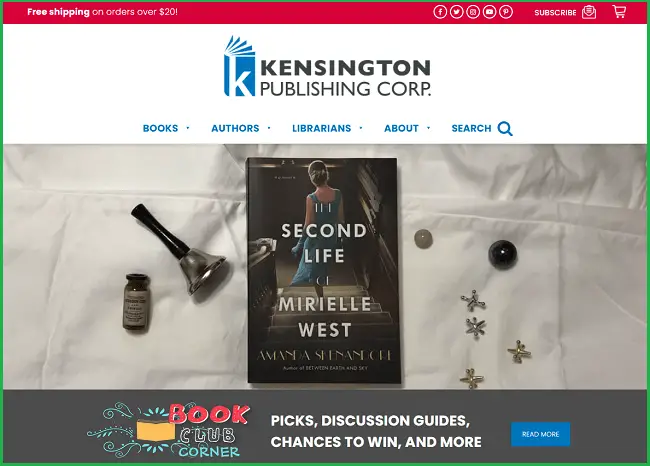 Kensington Publishing landing page