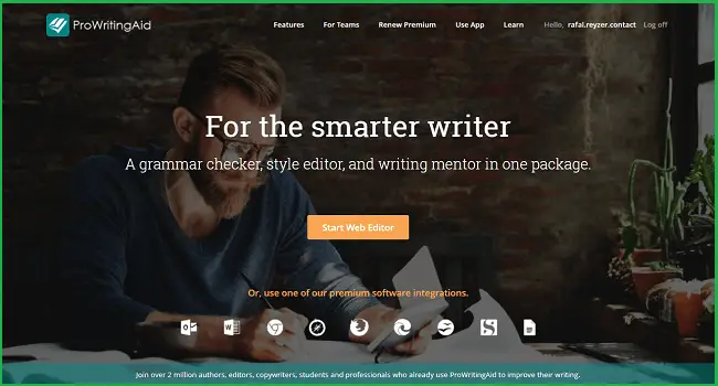prowriting aid landing page