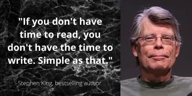 Stephen King's quote about writing