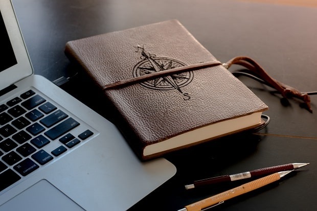 leather-bound journal