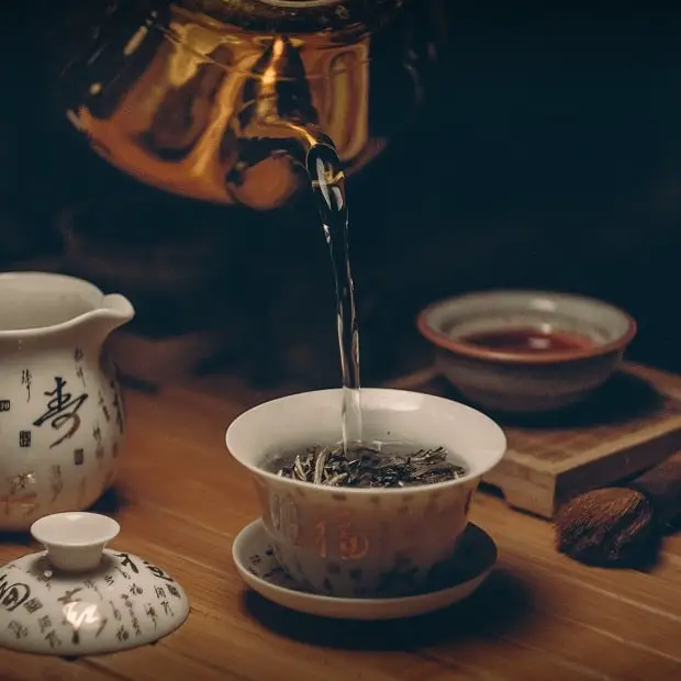 steeping herbal tea