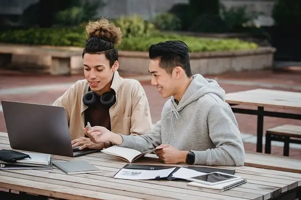 Students working on an assignment