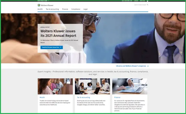 wolters kluwer landing page