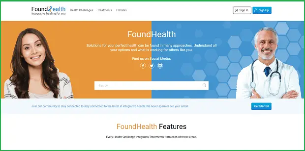 found health landing page
