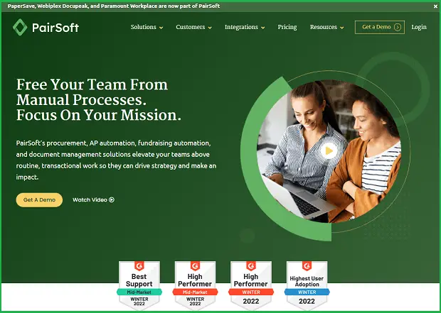 pairsoft landing page