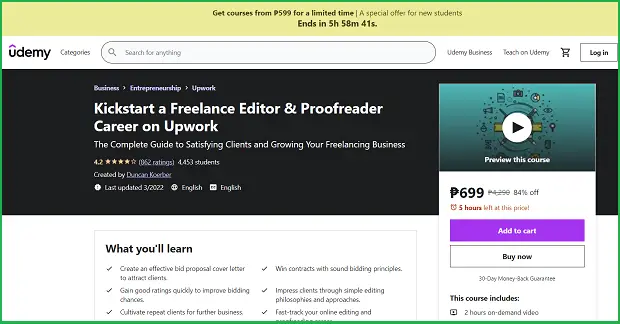 udemy landing page