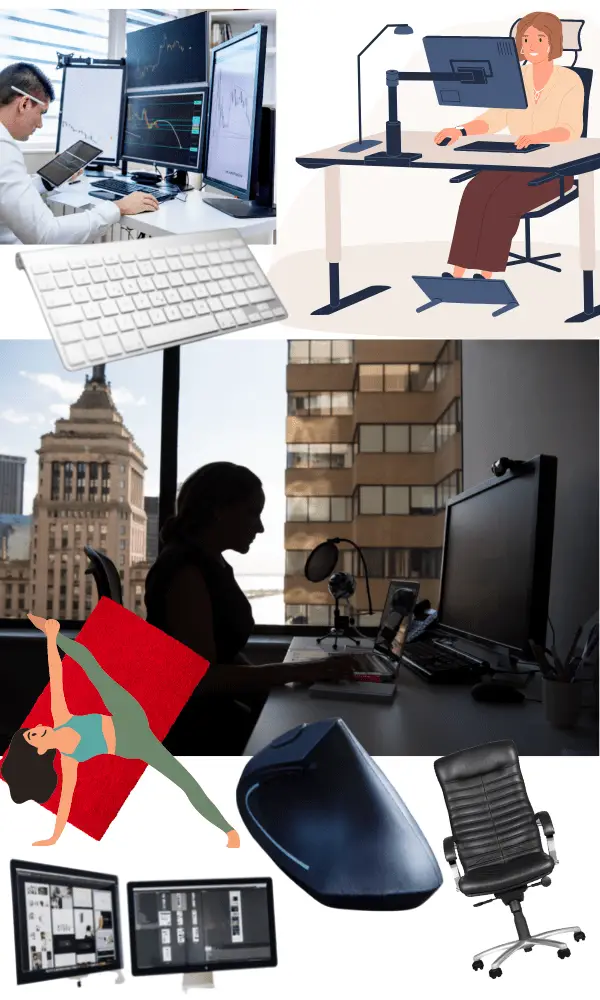 Ergonomic home office setup infographic - author - rafalreyzer.com