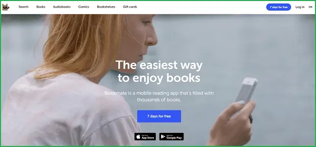 bookmate landing page