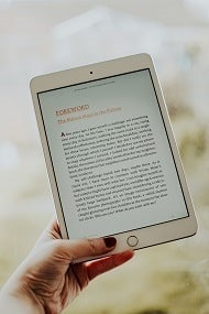 ebook in tablet