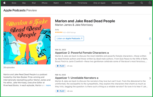 marlon & jake read dead people podcast