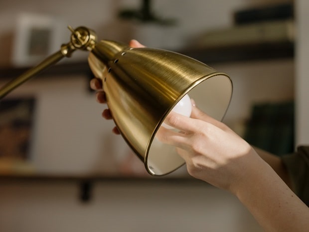 metal desk lamp