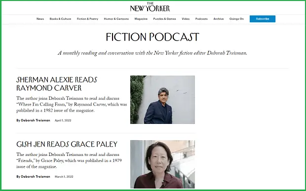the new yorker fiction literary podcast