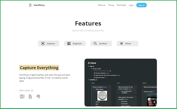workflowy screenshot