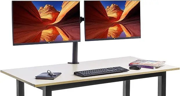 amazon basics dual monitor stand