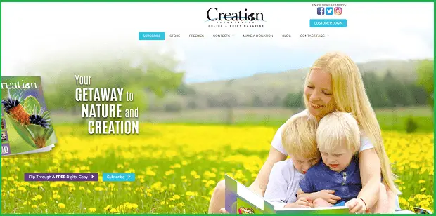 creation illustrated landing page