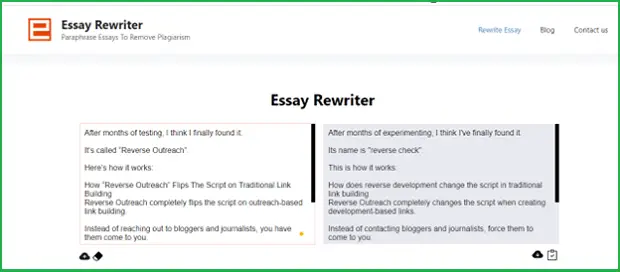 essay rewriter screenshot