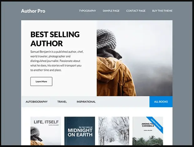 author pro theme sample