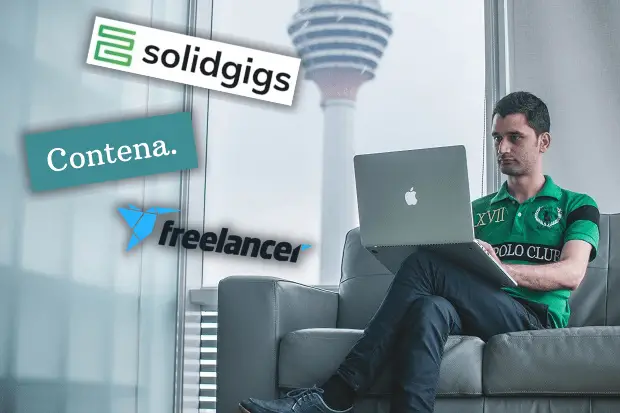 solidgigs, contena, freelancer logos