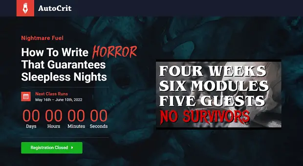 autocrit horror writing class