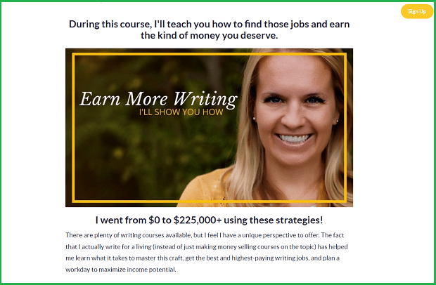 earn more writing landing page