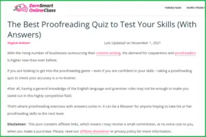 proofreading test online free