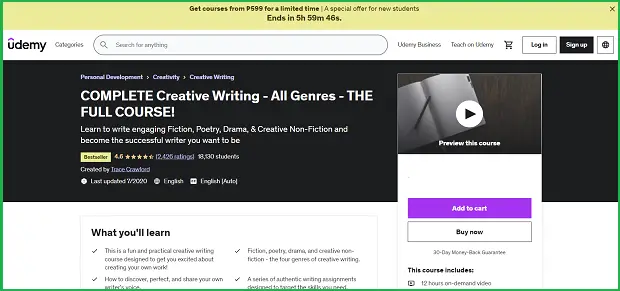 online creative writing certificate programs