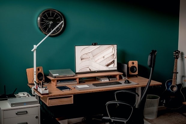 home office setup for academic writer